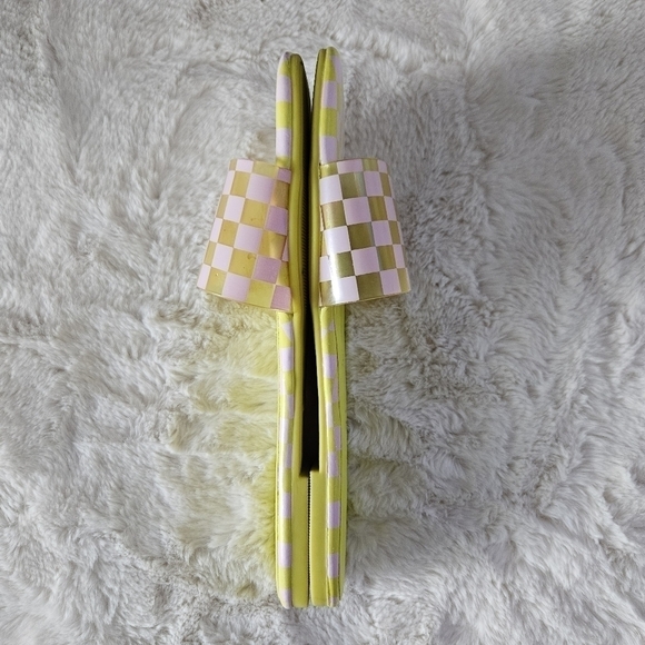 Gianna Bini Cobitwo Checkered Banded Square Toe Sandals Sz 8 - Picture 7 of 7